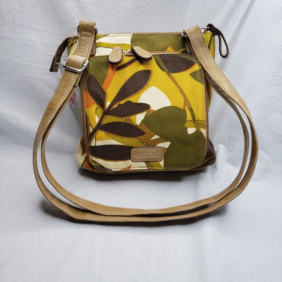 Relic Tinsley Floral Adjustable Shoulder/Crossbody Zip Organizer Vegan Leather - Picture 3 of 7